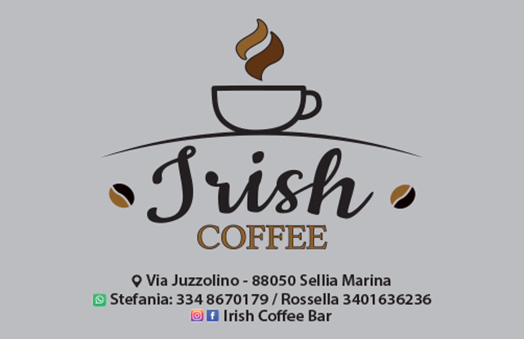 BIGLIETTO DA VISITA IRISH COFFEE